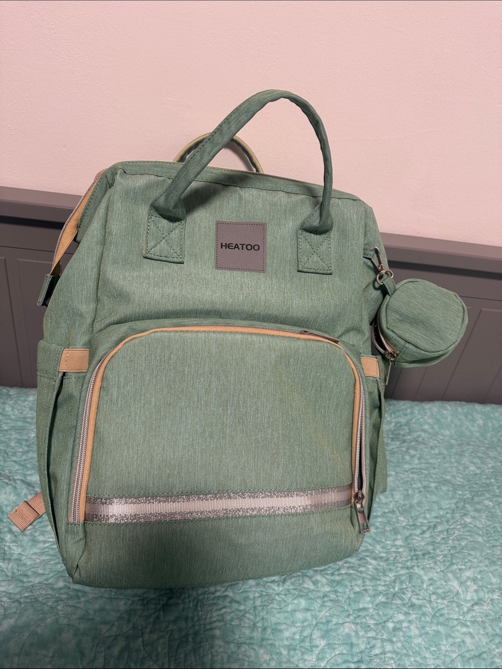 Green Baby Diaper Backpack